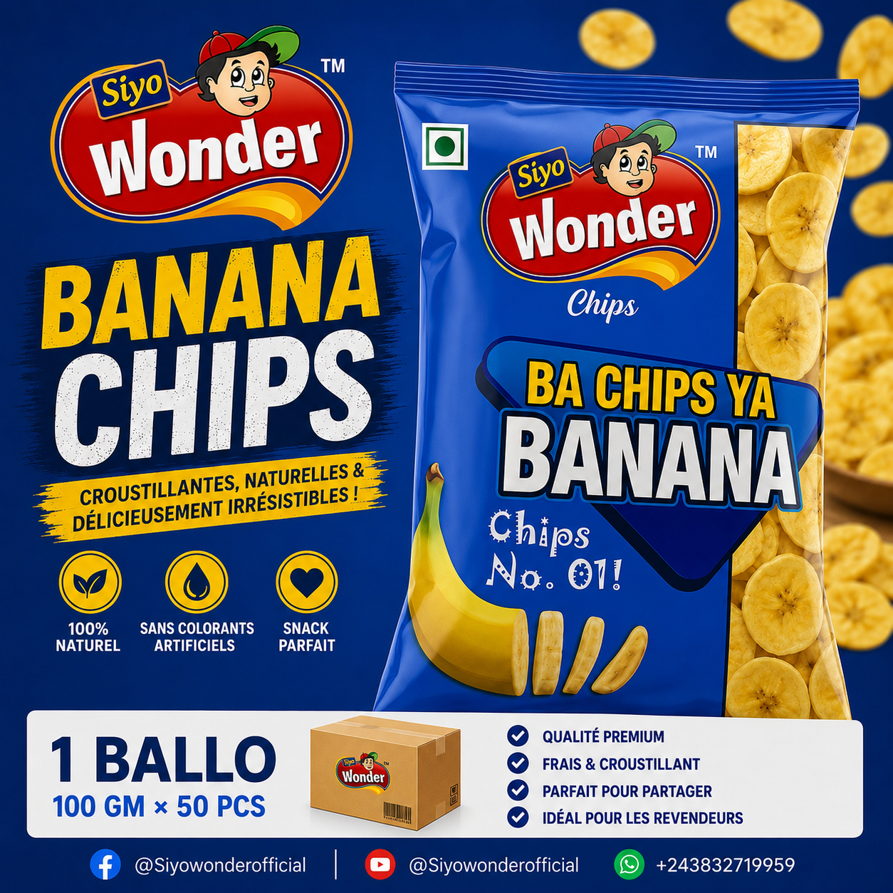 BANANA CHIPS 1BOX 100GM*50PCS