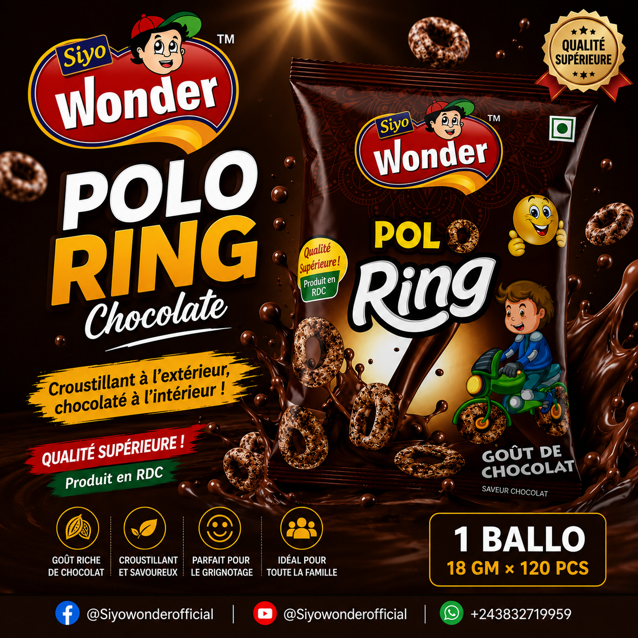 POLO RING CHOCOLAT 18GM*120PCS