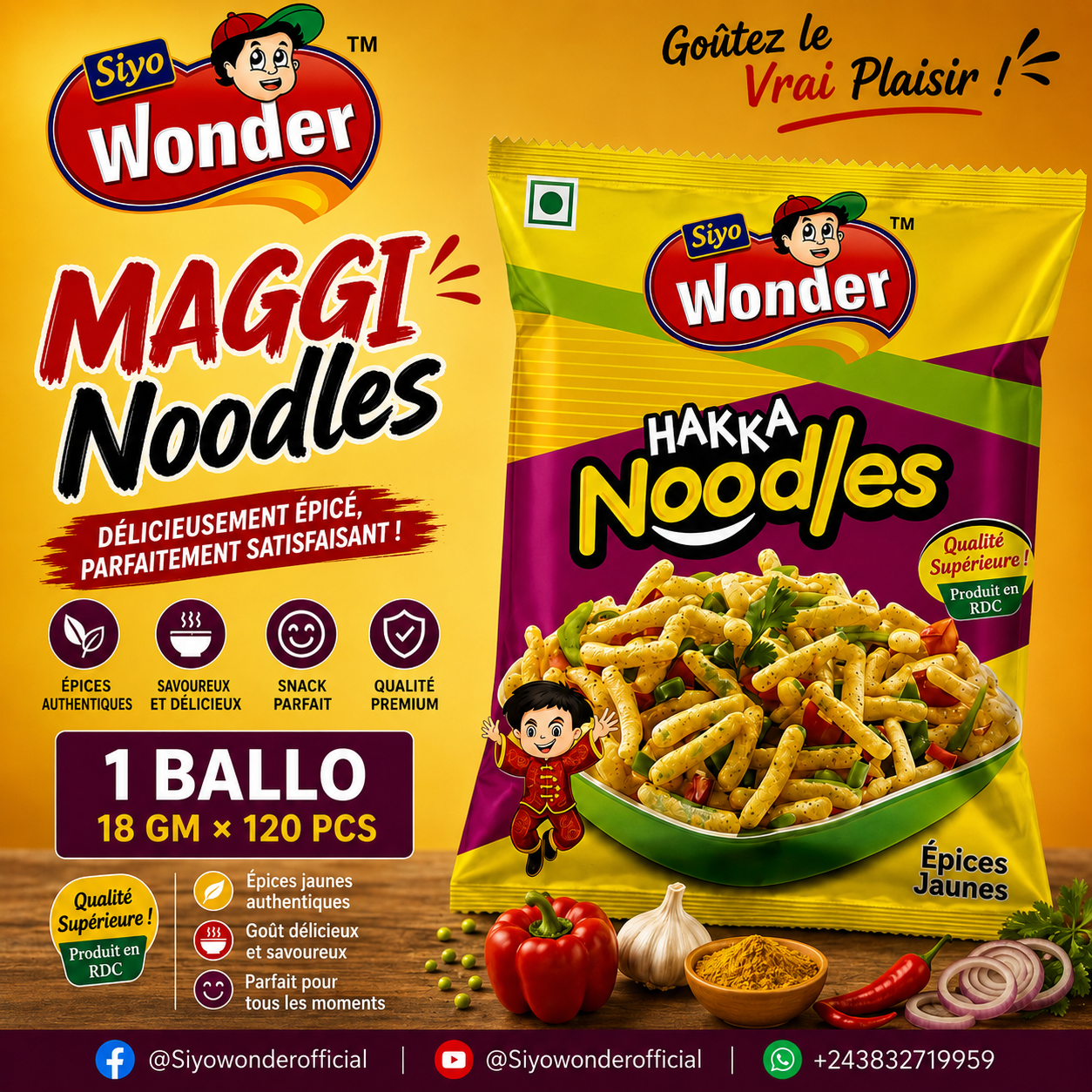MAGGIE  HAKKA NOODLES 18GM*120PCS