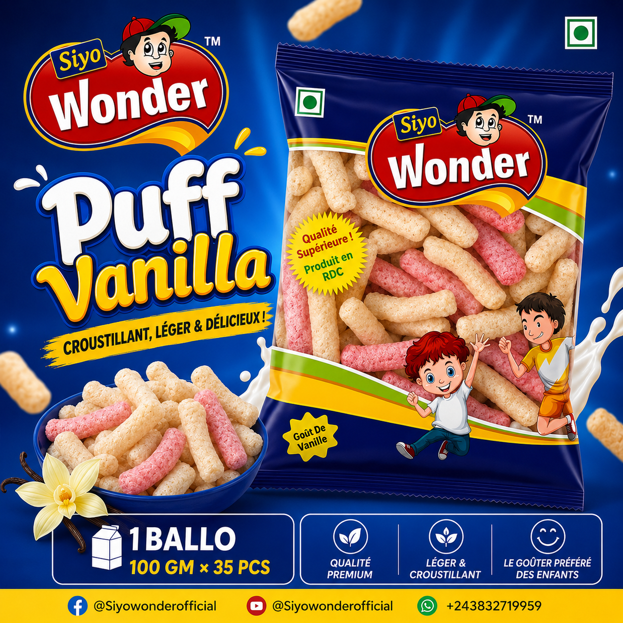 PUFF VANILLA 100GM*35PCS