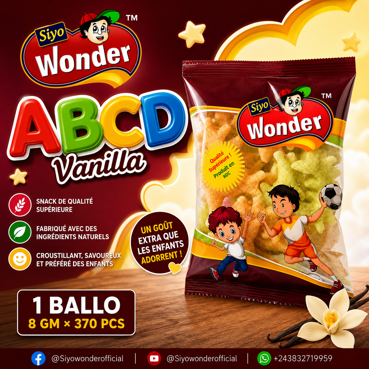 ABCD VANILLA 8GM*370PCS