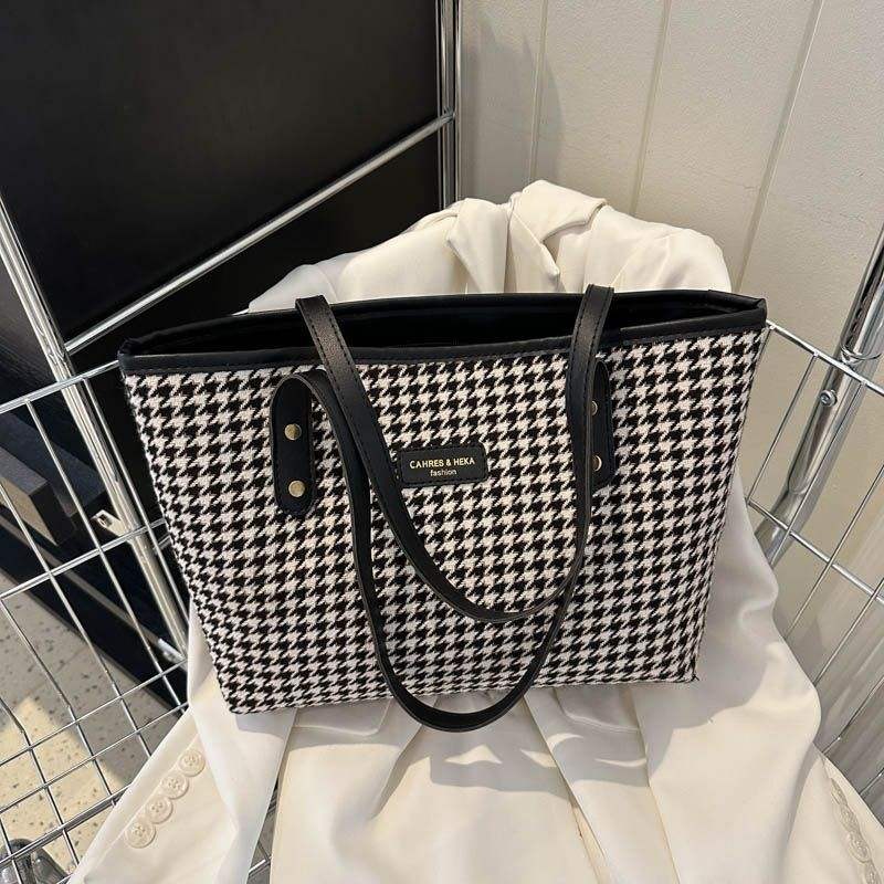 Camille Houndstooth Commuter Tote image 2