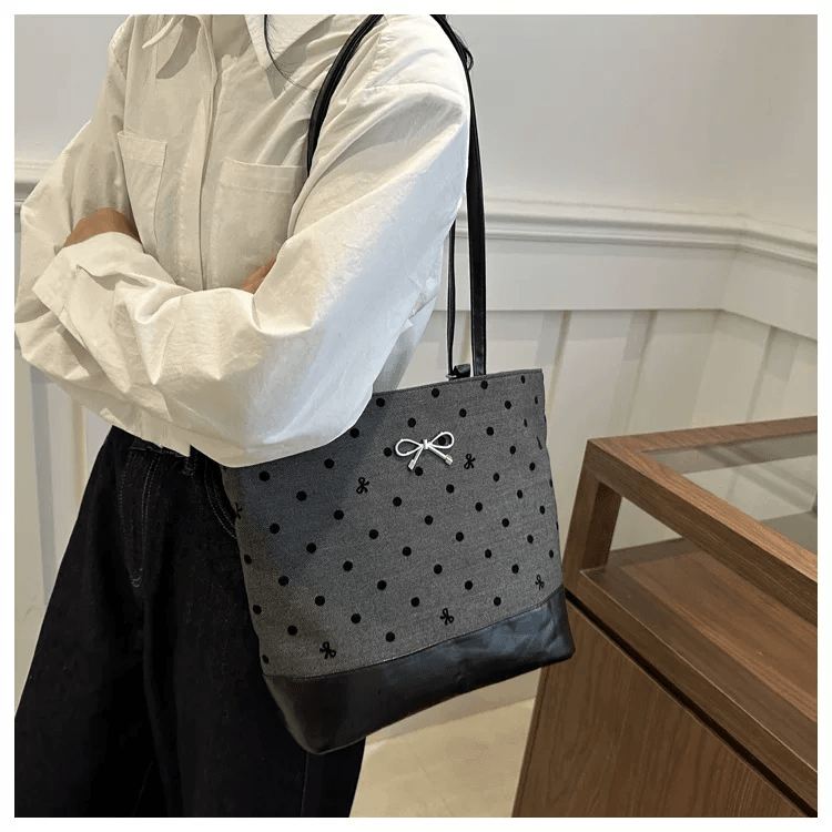 Amelie Polka Dot Bow Tote image 3