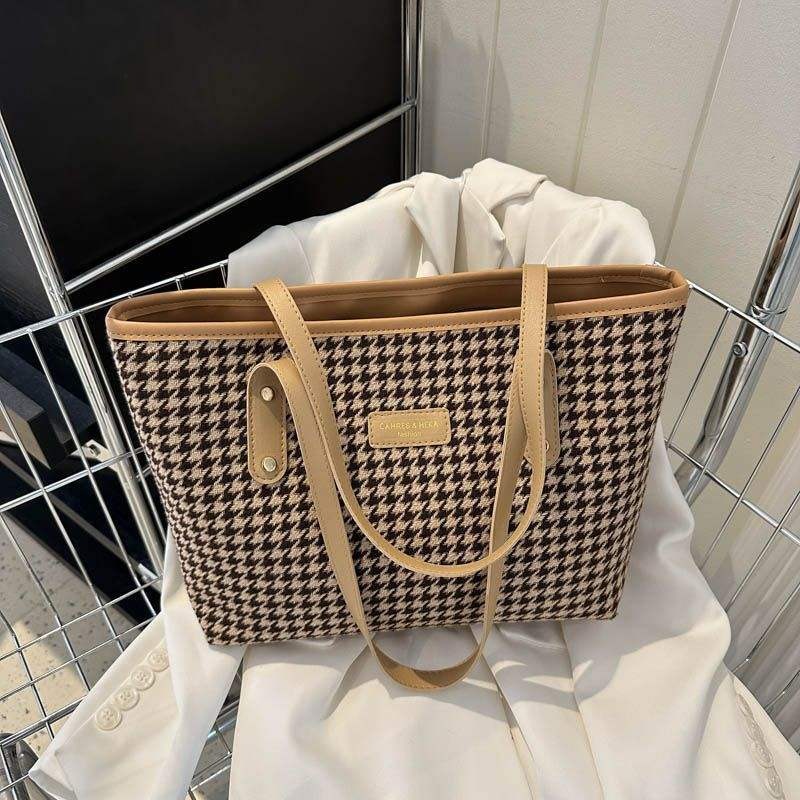 Camille Houndstooth Commuter Tote image 2