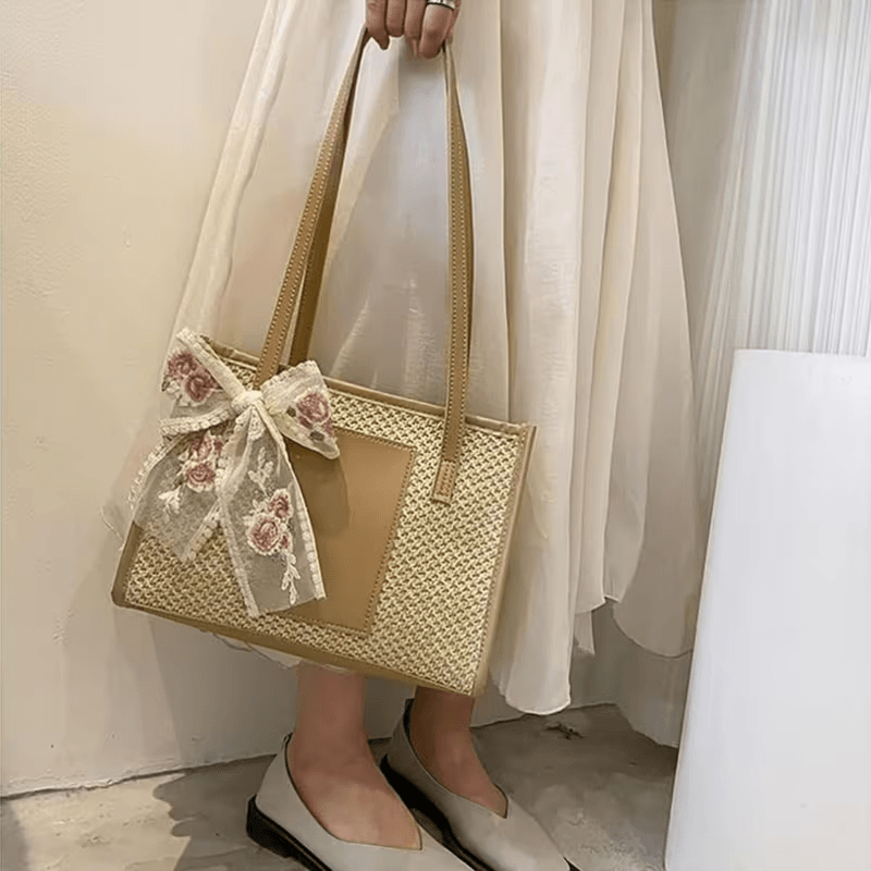 Roselle Woven Tote Bag image 2