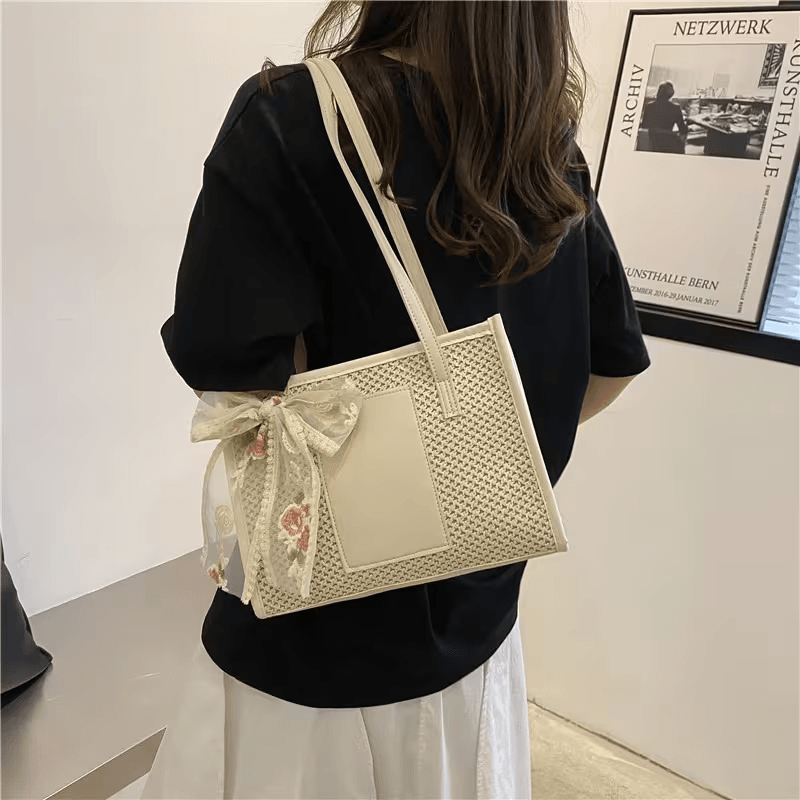 Roselle Woven Tote Bag image 4