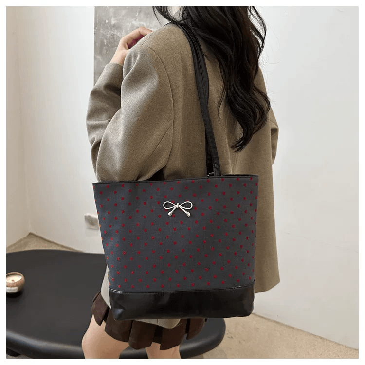 Amelie Polka Dot Bow Tote image 3