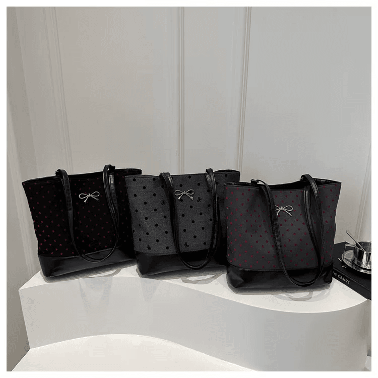 Amelie Polka Dot Bow Tote image 4