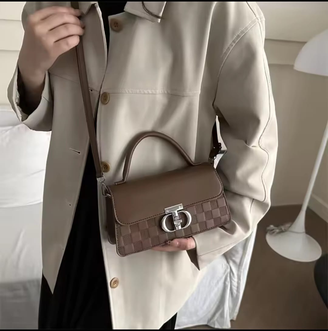 Camille Checkered Handbag image 3
