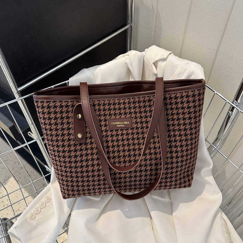 Camille Houndstooth Commuter Tote image 2