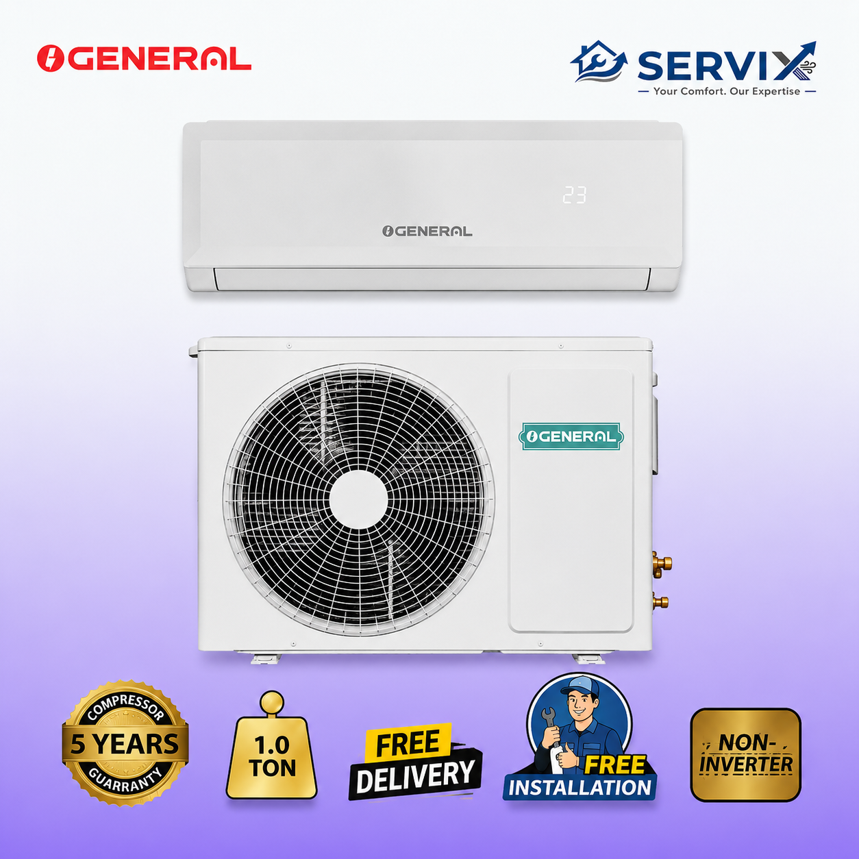 GENERAL Non-Inverter Air-conditioner 1.0 Ton (Malaysian)_img_0