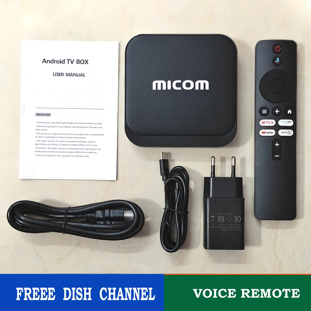 MICOM Android TV Box 4K Ultra HD | 2GB RAM 16GB ROM, Dual Band WiFi 2.4G/5G, Google Voice Control Smart TV Box_img_2