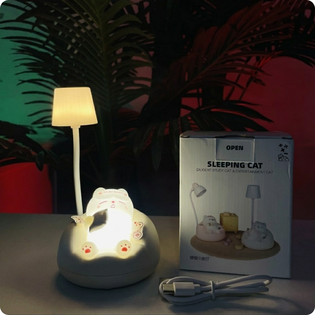 Sleeping cat lamp with Touch Control thumbnail 2