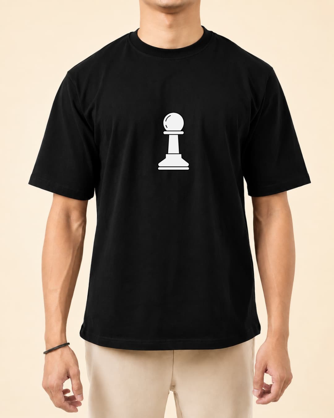 Pawn chess piece drop shoulder T shirt
