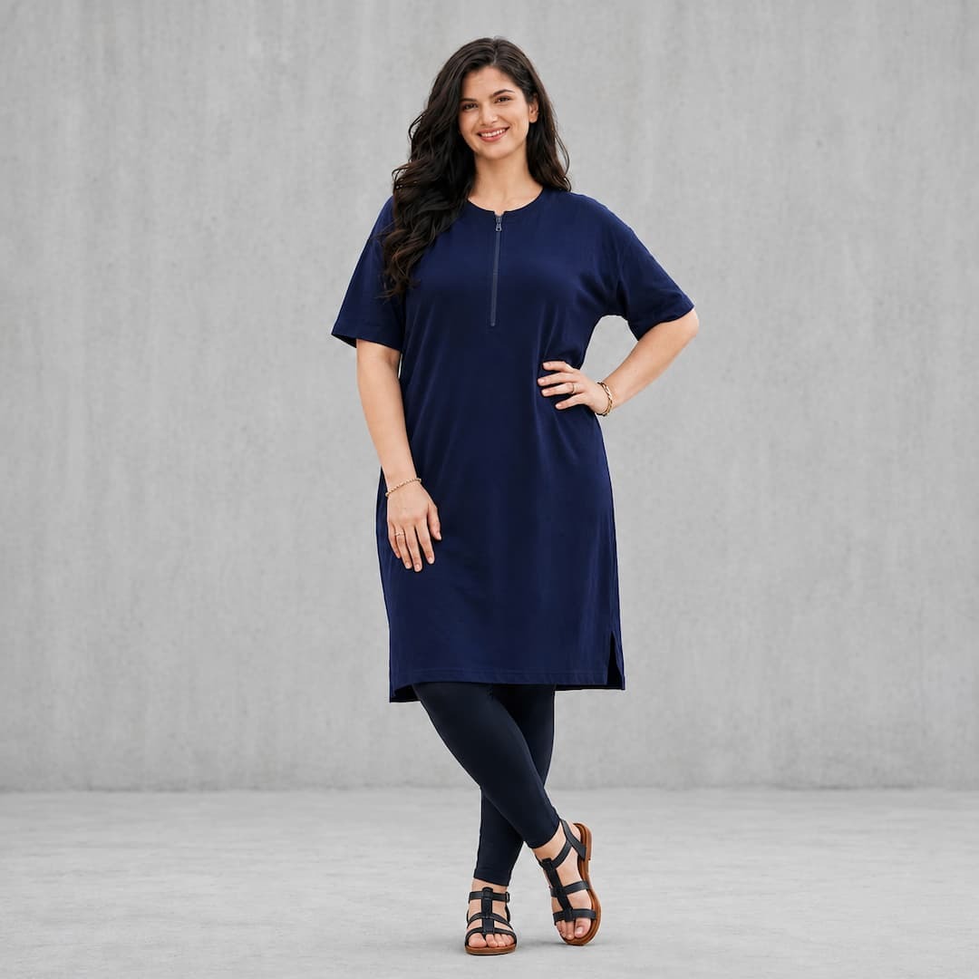 Zipper Long T shirt with Free delivery_img_2