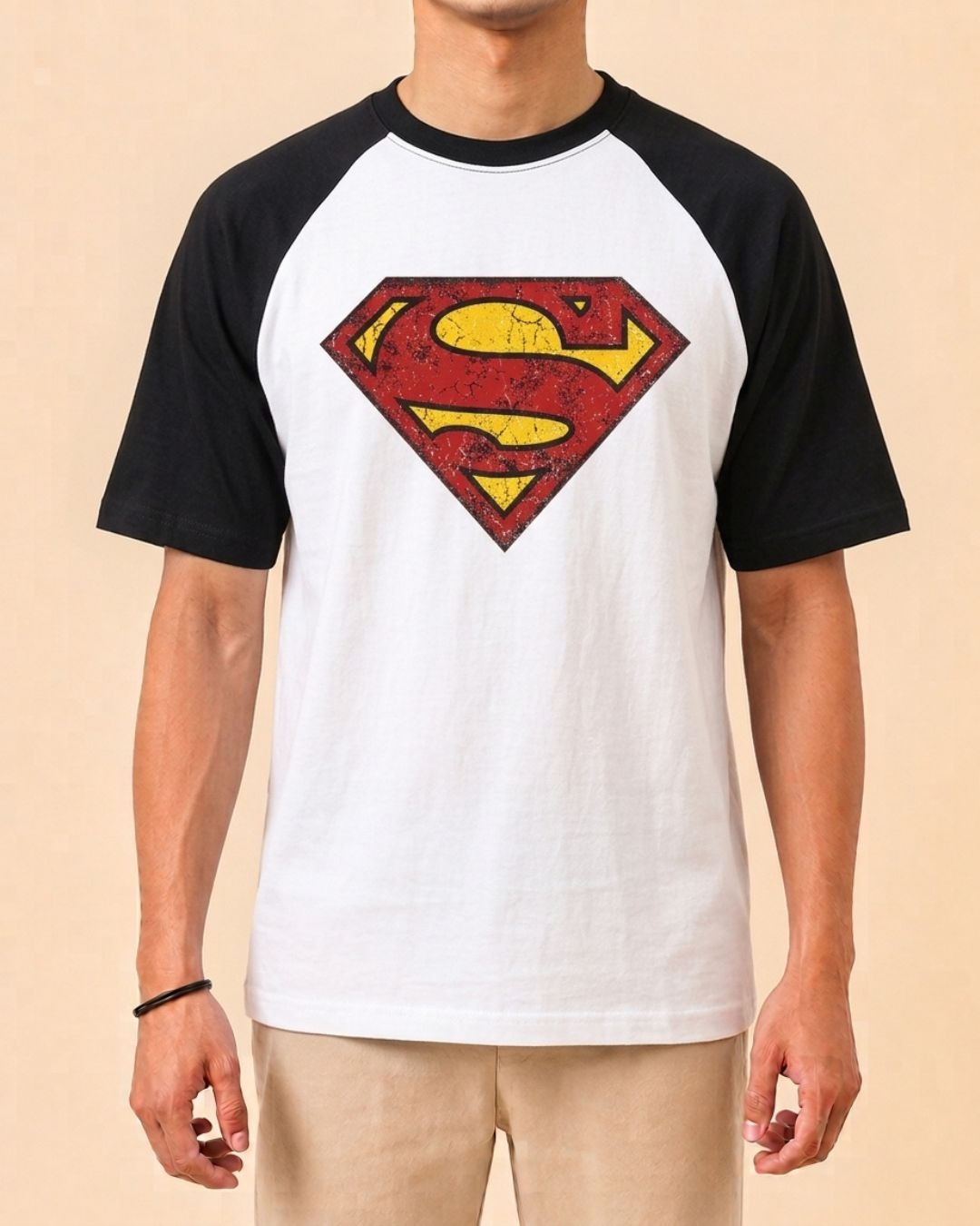 Raglan S white-black