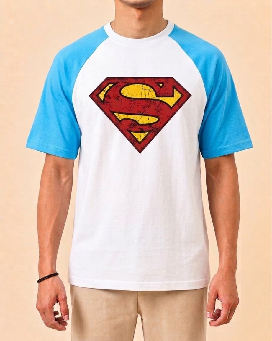 Raglan S white-blue