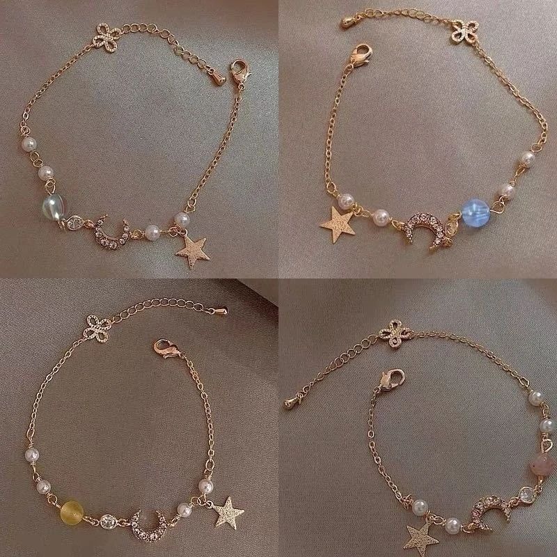 Star & Moon Classic Chain Bracelet
