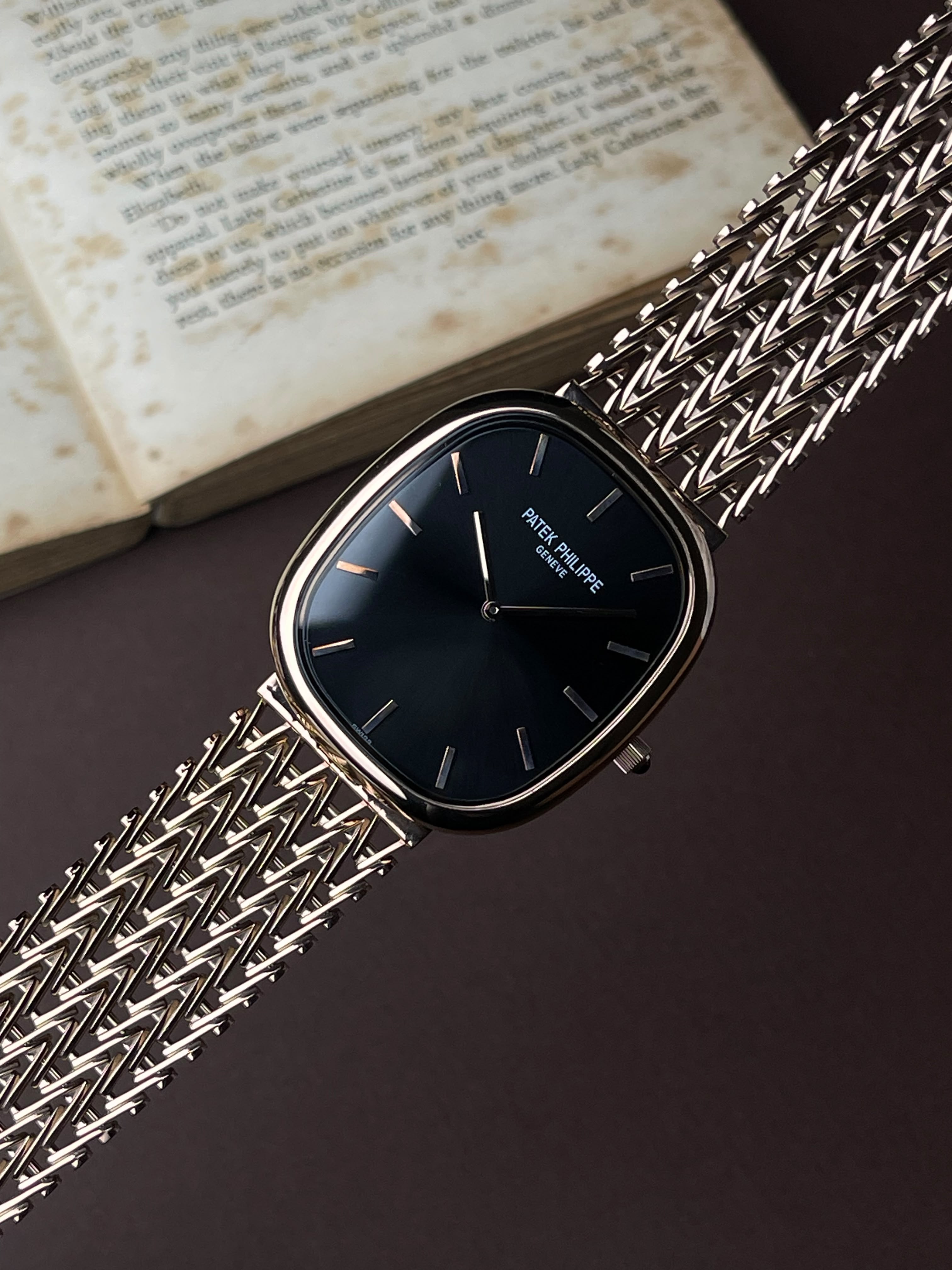 Patek Philippe Golden Ellipse Master Edition Watch Rose Gold With Black Dial