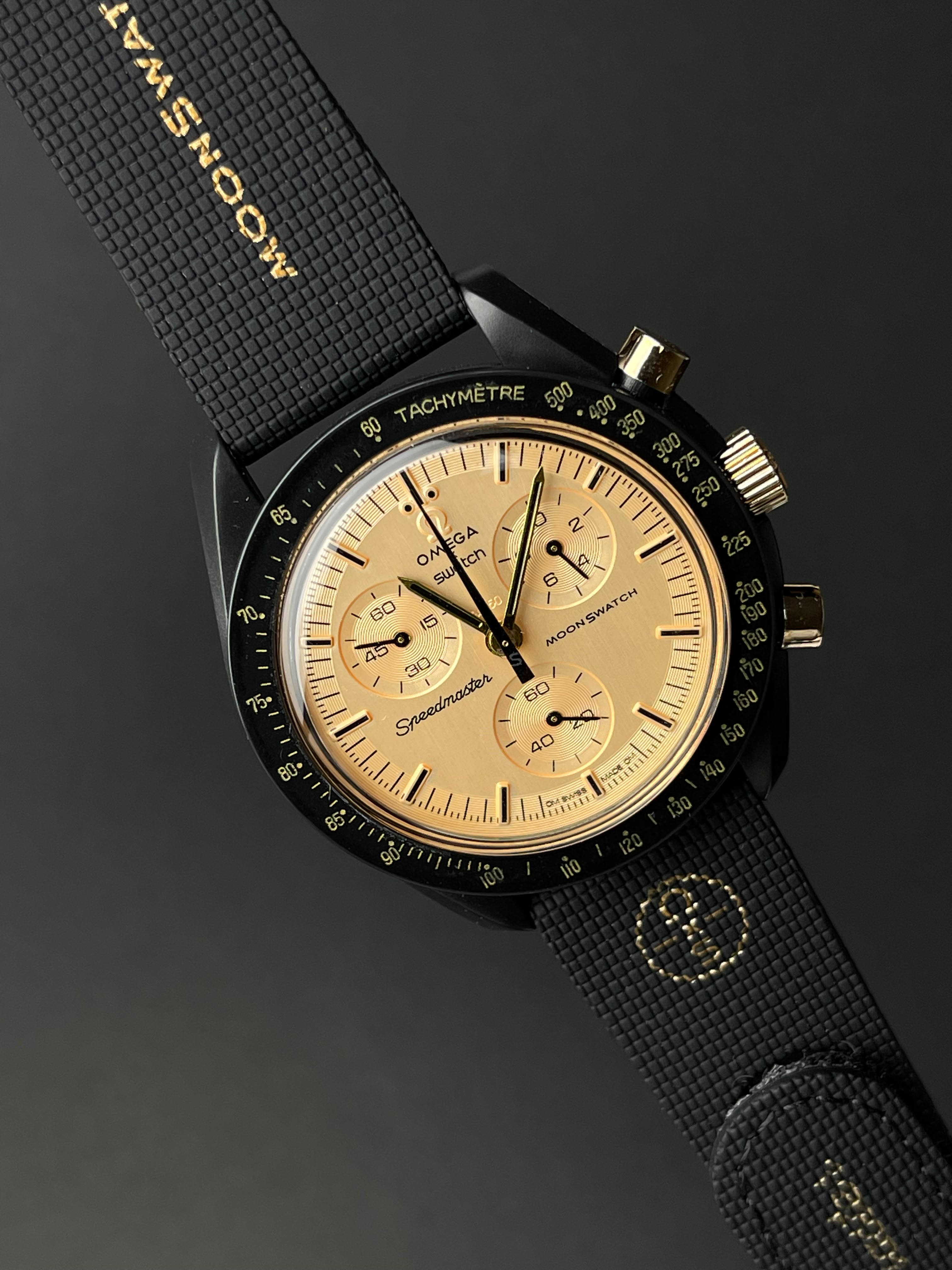 Luxury Black & Gold Chronograph Watch