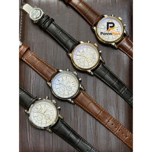 Luxury Chronograph Premium Leather Strap Men's Watch