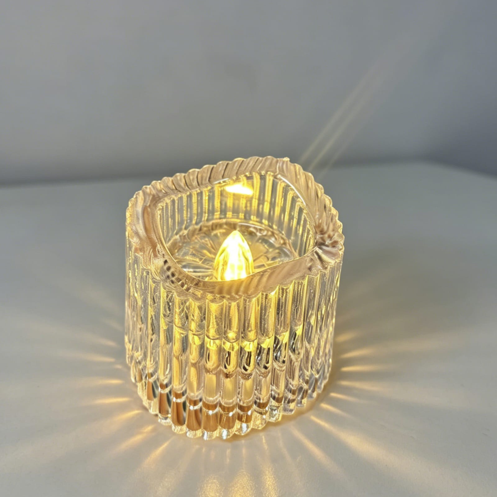 Luxury Crystal Candle Night Lamp