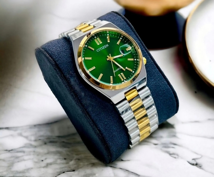 Citizen Watch Silver & Golden Chain with Green DisplayCode : 5810 (Copy)