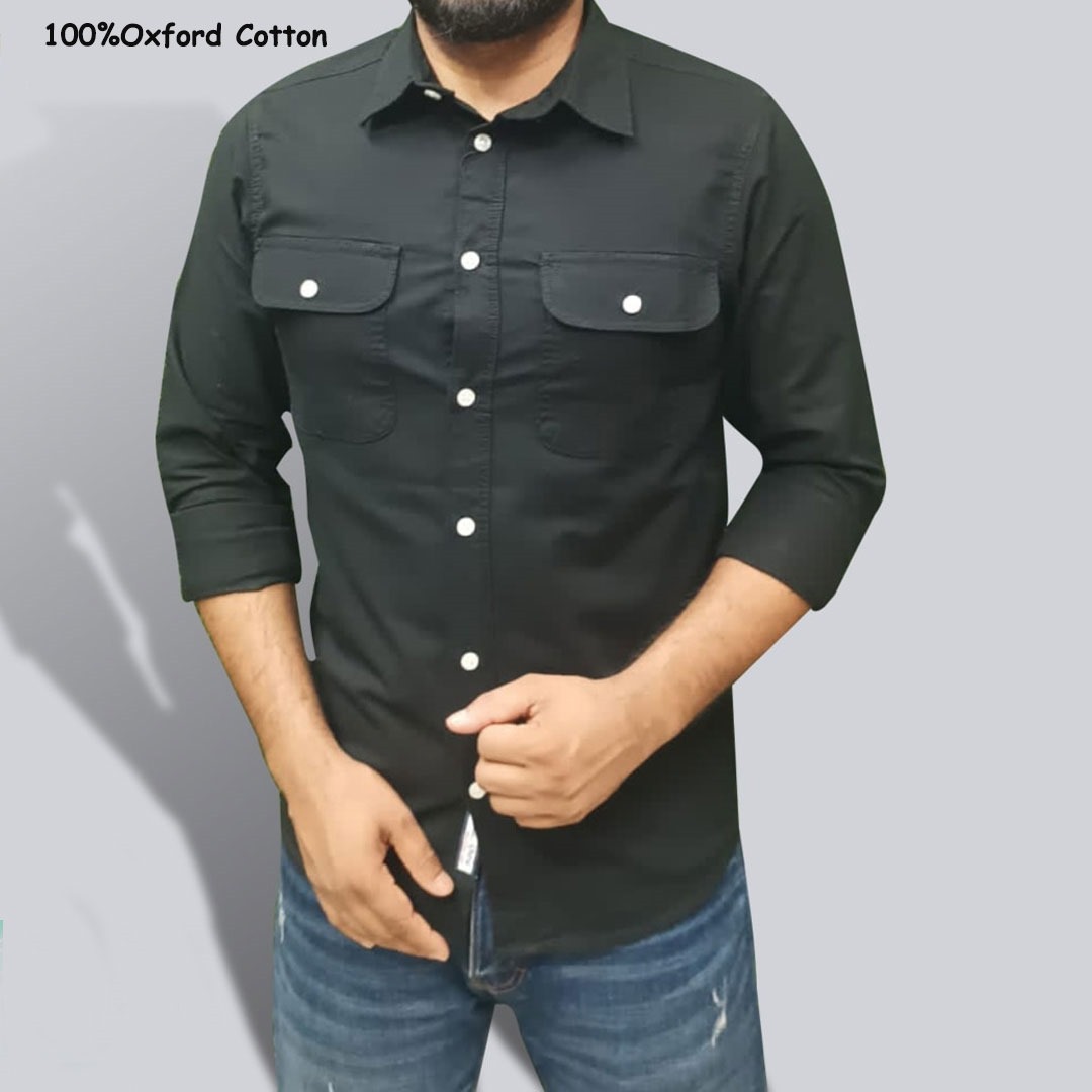 Fashionable casual shirt for men(black)Code : 3121