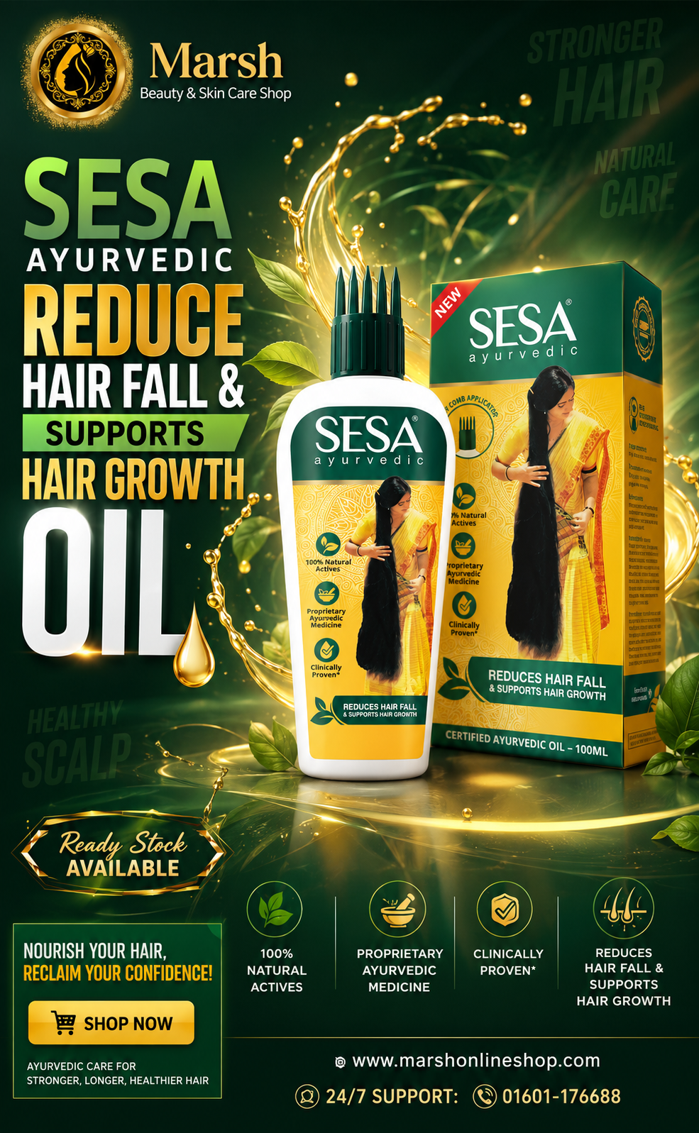 👉🔰SESA Ayurvedic Reduce Hair Fall & Supports Hair Growth Oil