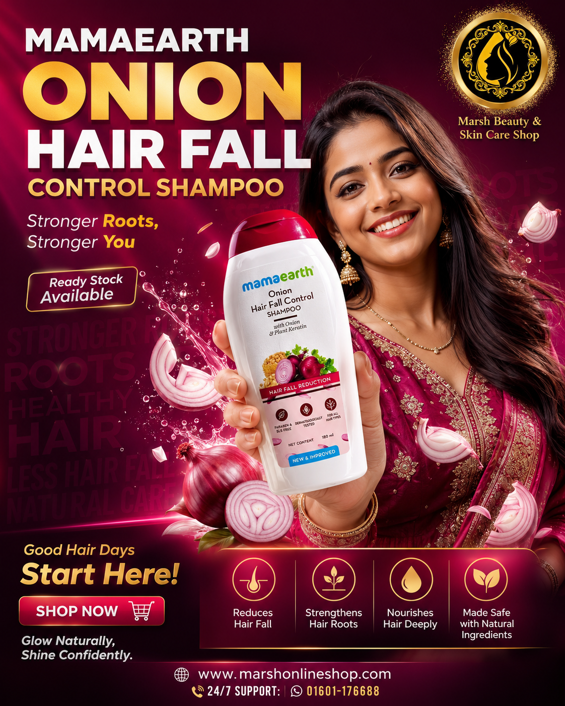 👉🔰MAMAEARTH ONION HAIR FALL CONTROL SHAMPOO (180ml)_img_2