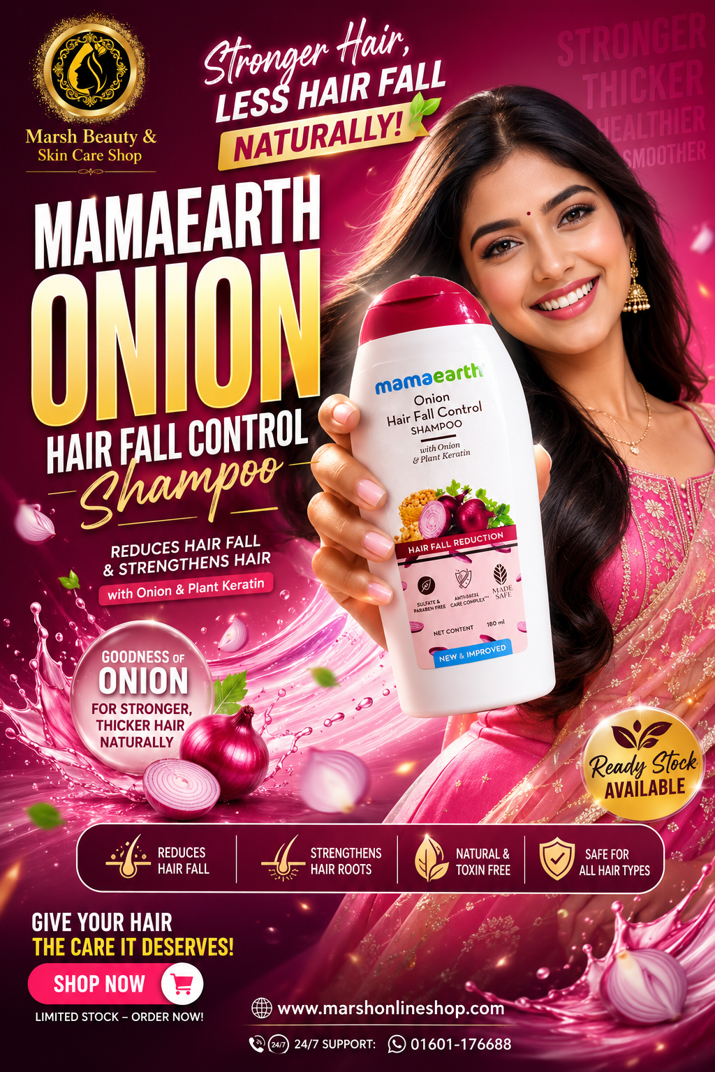 👉🔰MAMAEARTH ONION HAIR FALL CONTROL SHAMPOO (180ml)_img_1