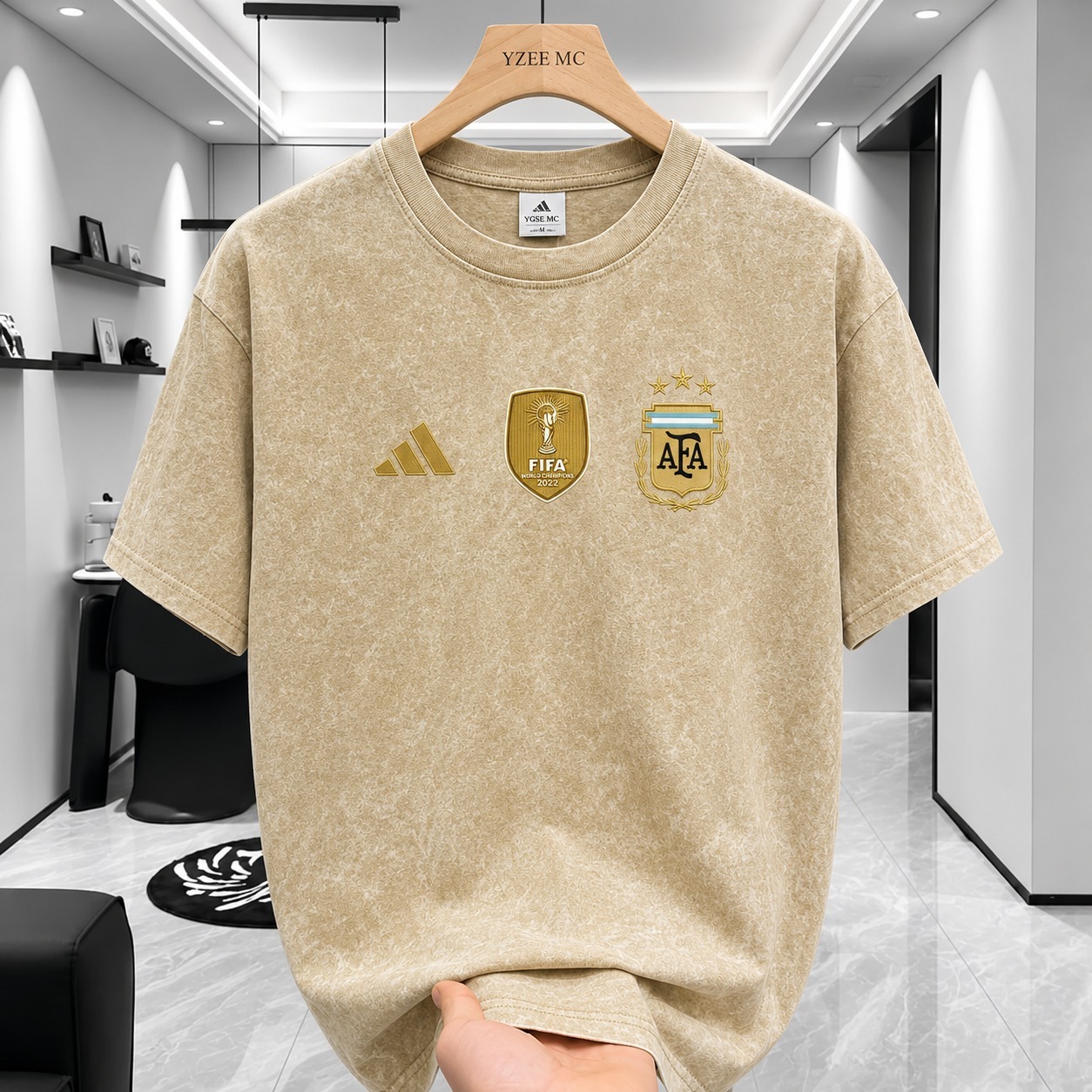 ACID WASH DROP SHOULDER T-SHIRT