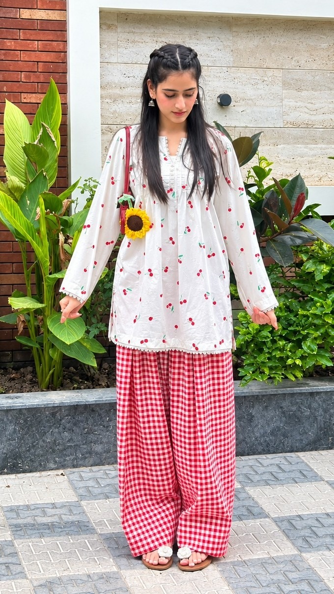 Printed Cotton Two Piece - Image 1