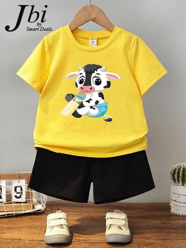 Kids Tshirt and Denim Short Pant Set