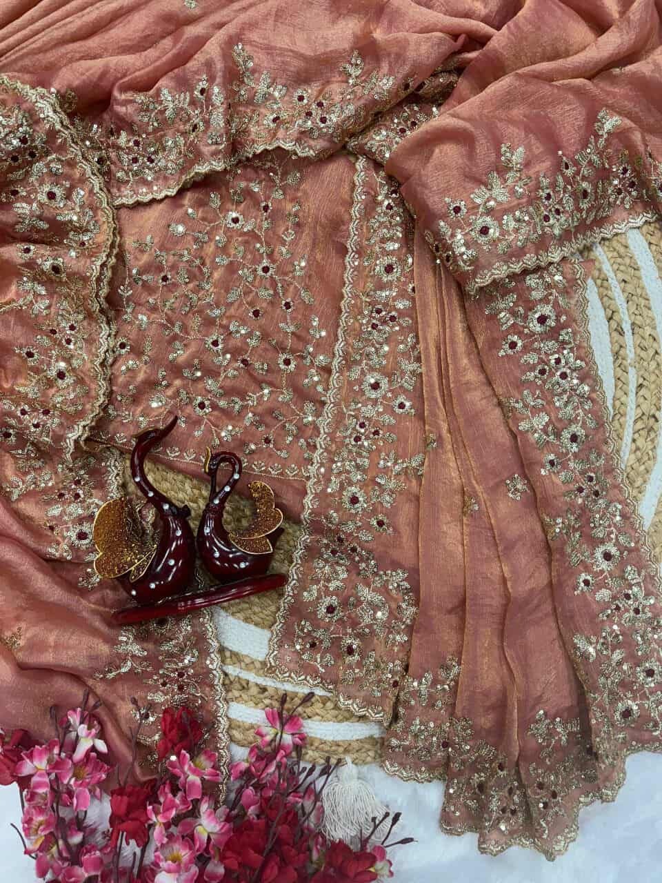 Indian Georgette Sharee with Blouse Piece_img_10