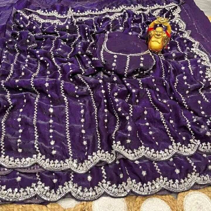 Indian Georgette Sharee with Blouse Piece_img_4