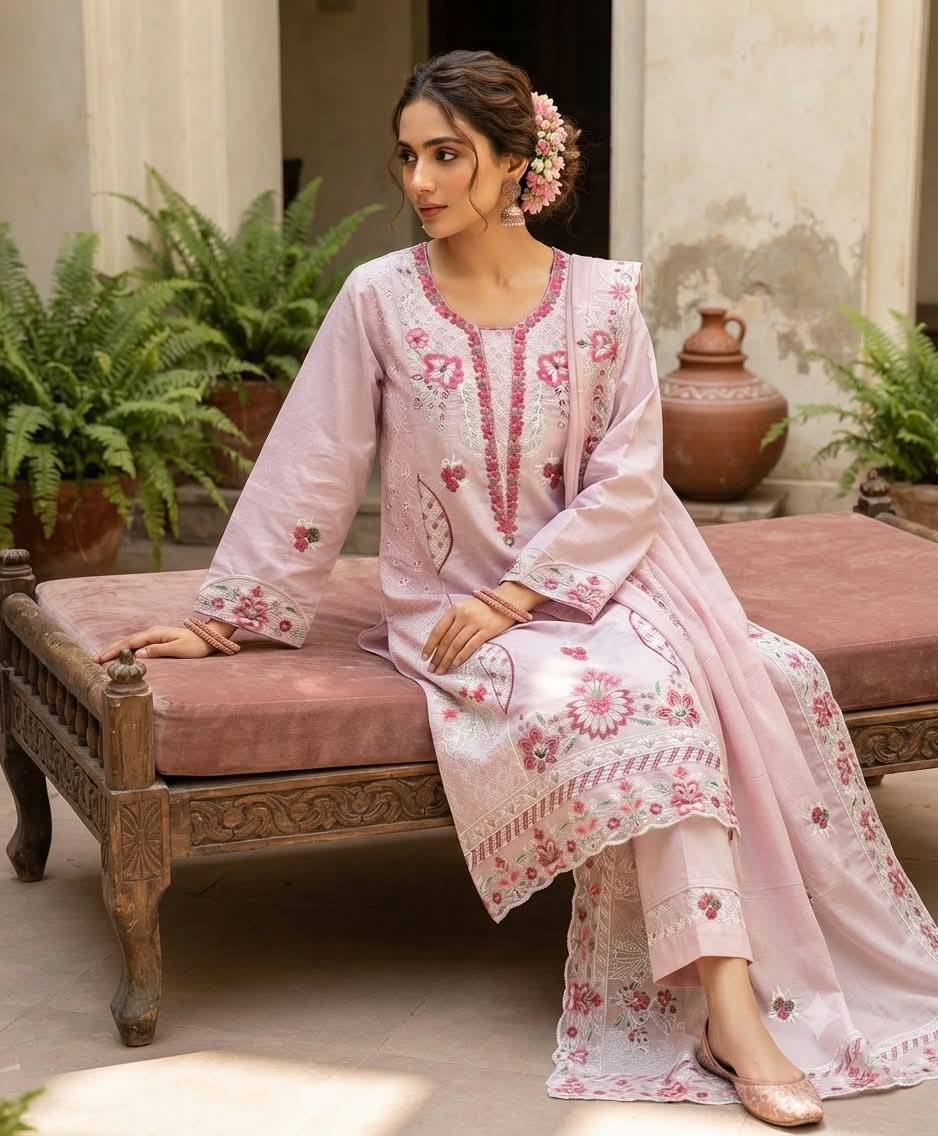 Embroidery Readymade Three Piece - Image 3