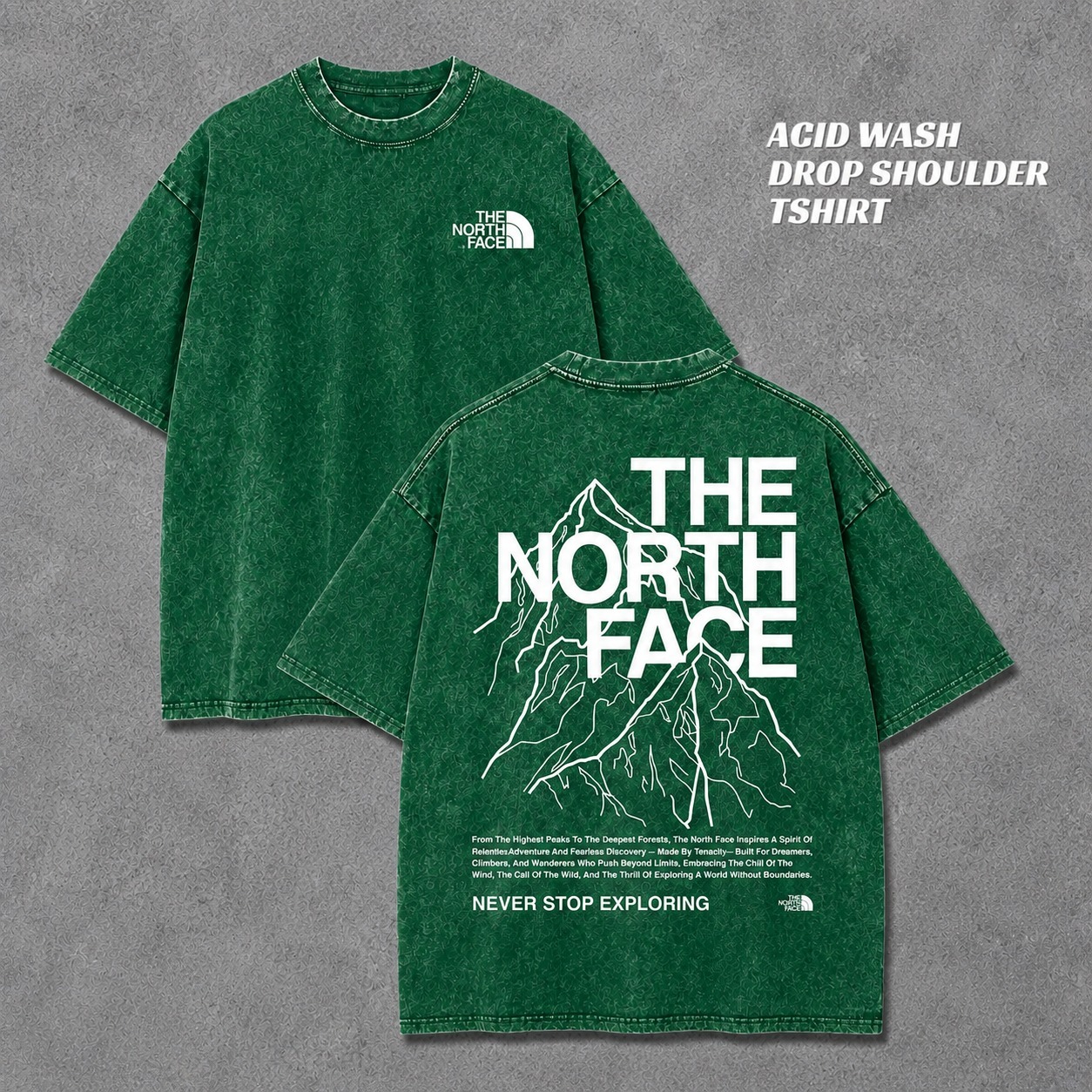 Premium Acid Wash Drop Shoulder TShirt_img_3