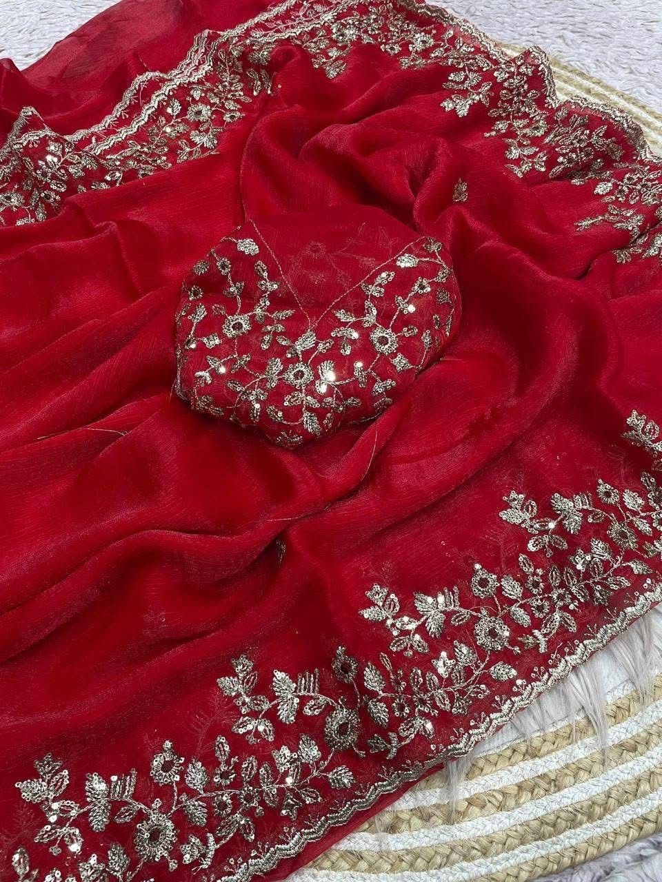 Indian Georgette Sharee with Blouse Piece_img_2