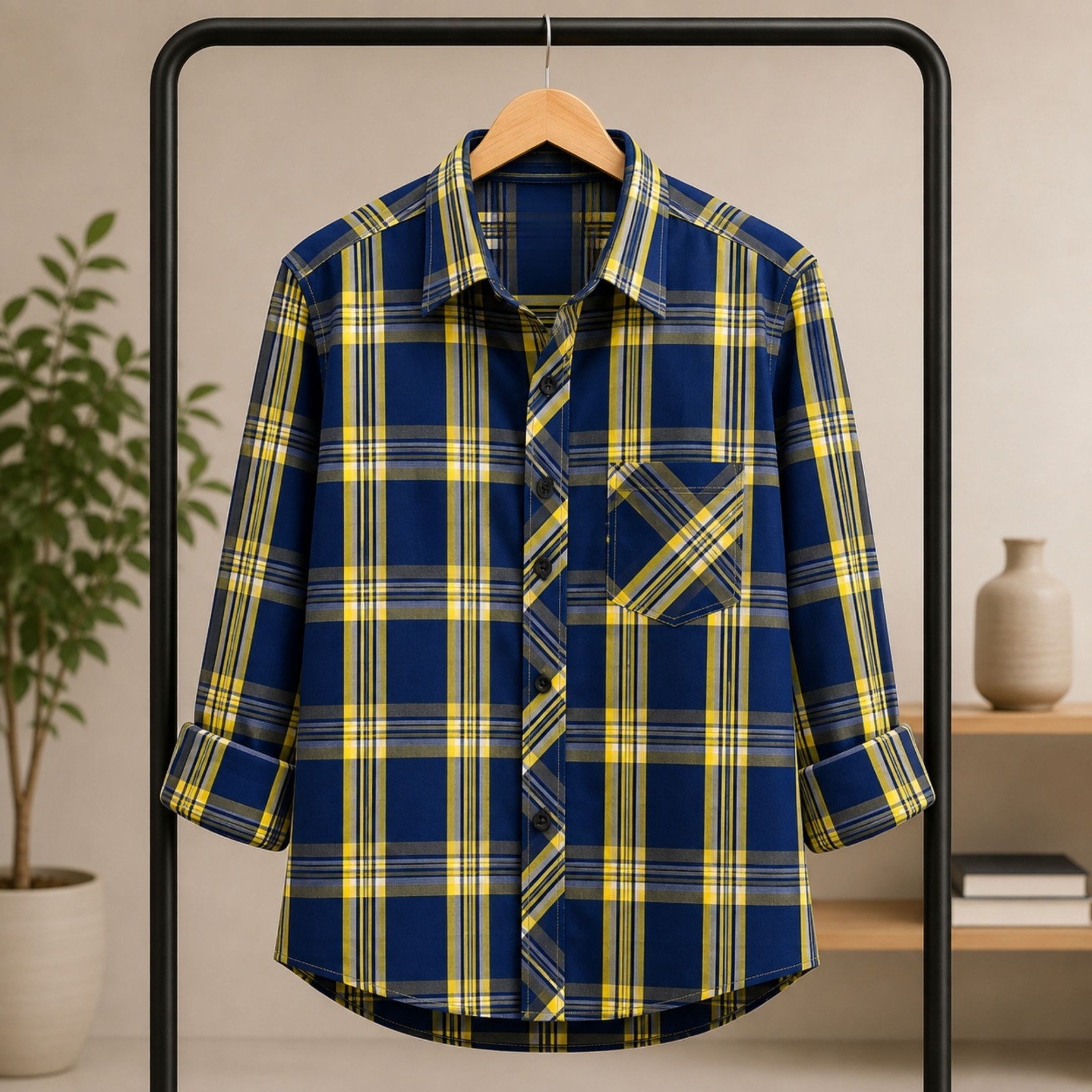 Formal Official Cotton Check Shirt_img_5