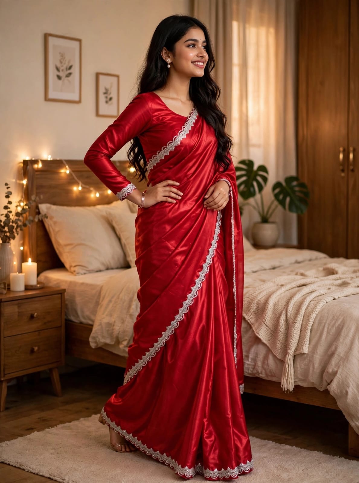 Indian Tuba Lama Silk saree - Image 3