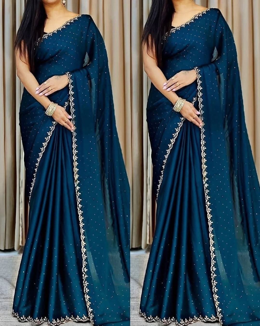 Georgette Sharee with Blouse Piece_img_1