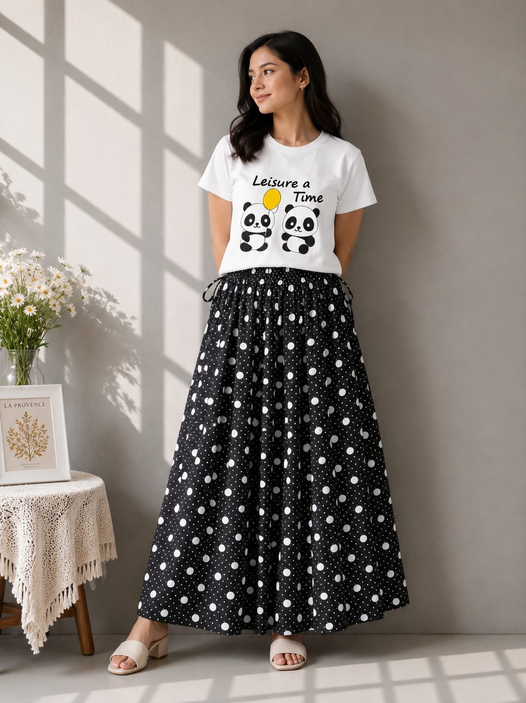 Linen Skirt and Tshirt Set_img_3