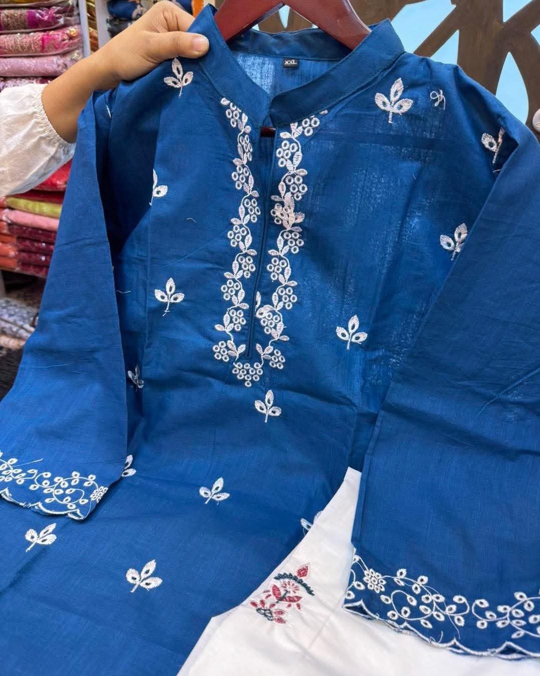 Cotton Embroidery Two Piece_img_2