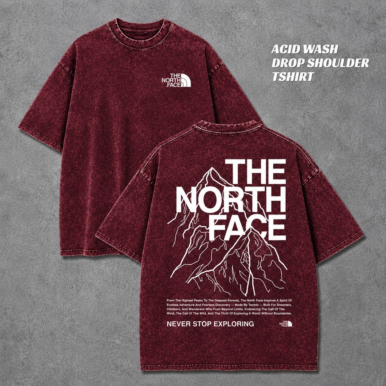 Premium Acid Wash Drop Shoulder TShirt_img_1