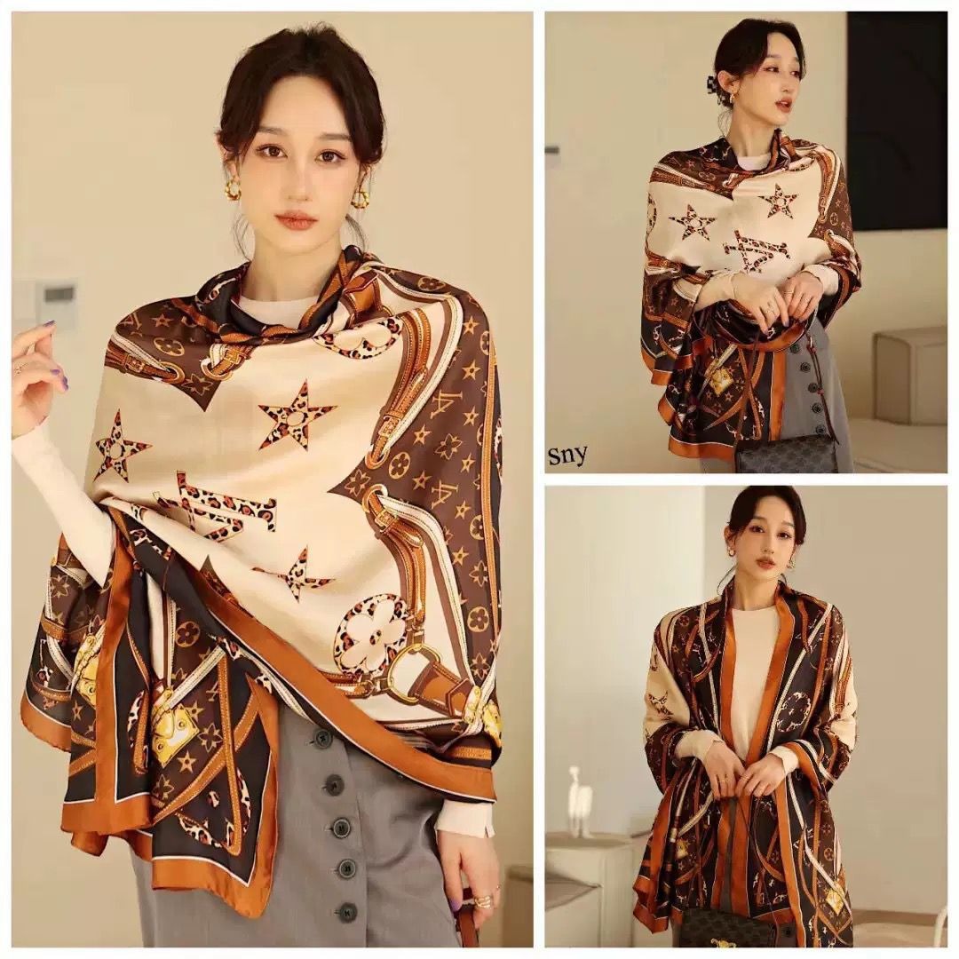 premium Luxury Satin Silk Scarf_img_9