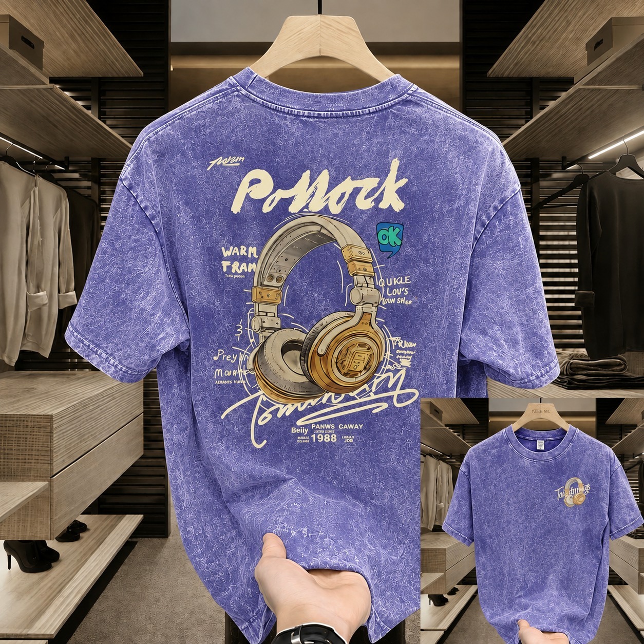 Premium Acid Wash Drop Shoulder TShirt_img_4