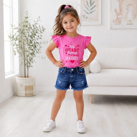 Kids Tshirt and Denim Short Pant Set