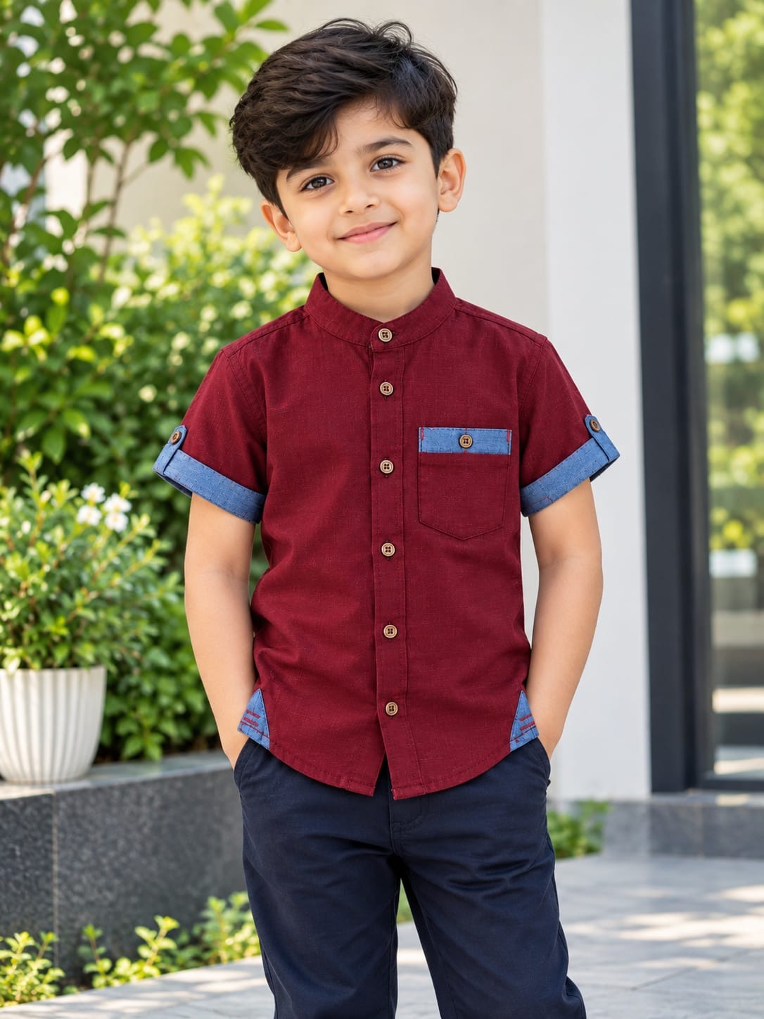 Boys Half Sleeve Cotton Shirt - Image 4