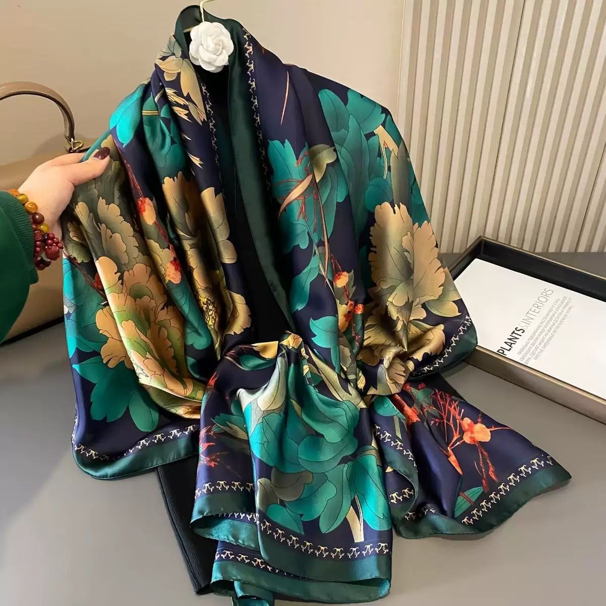 premium Luxury Satin Silk Scarf_img_6